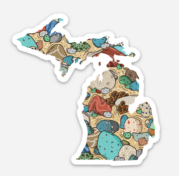 Michigan Beach Rocks Die Cut Sticker – June Apothicaire