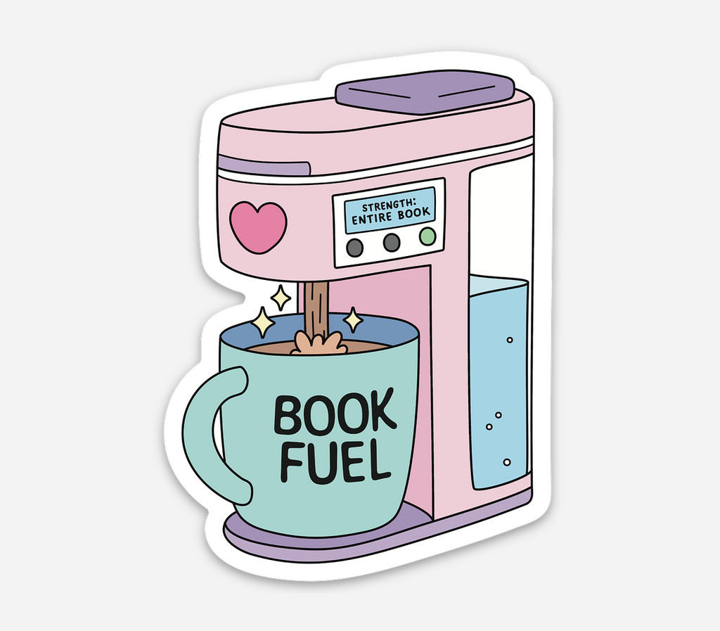 Book Fuel Coffee Machine Sticker – June Apothicaire